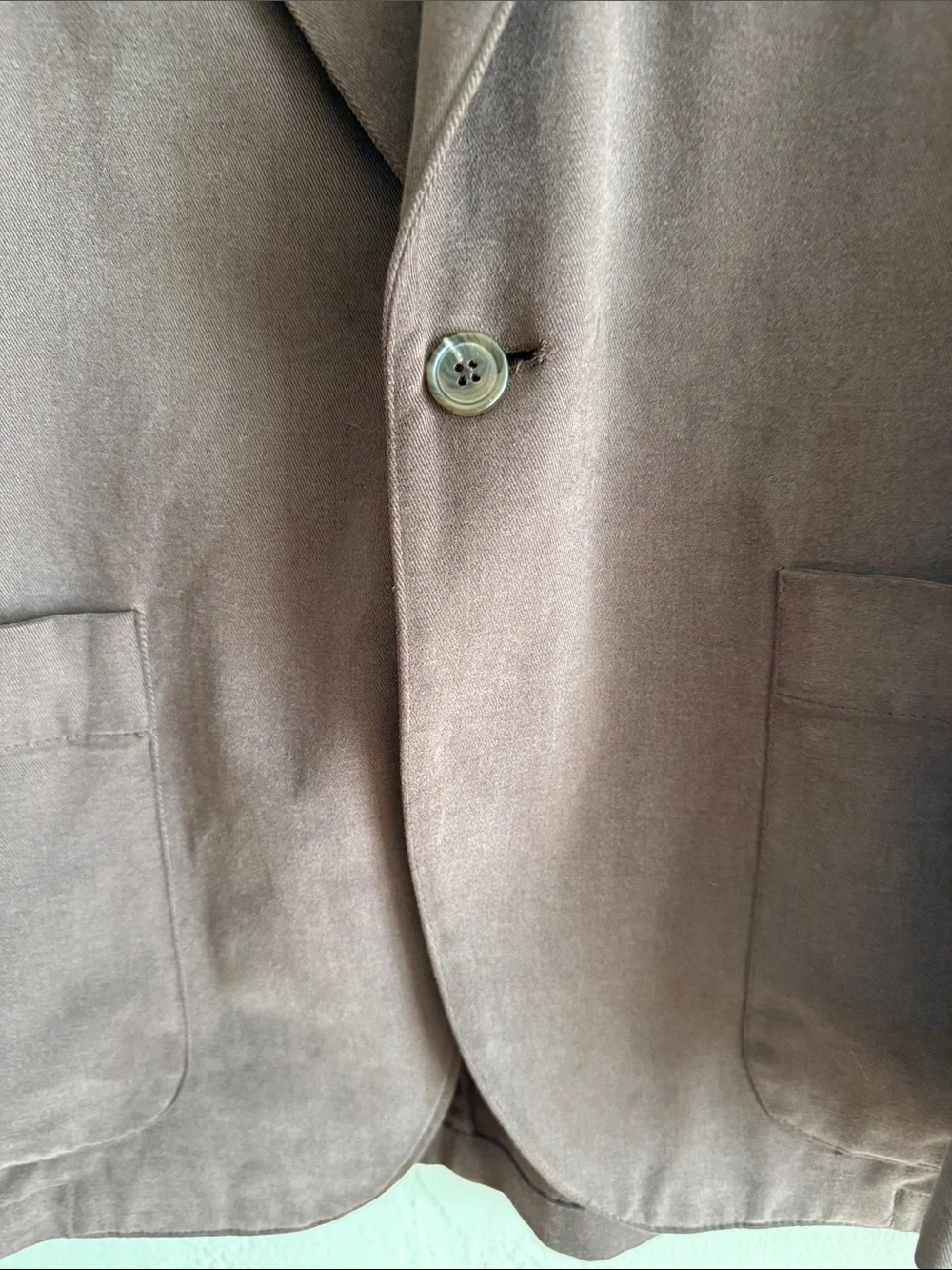 Stoffa Men's Brown Single-Button Blazer